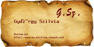 György Szilvia névjegykártya