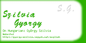szilvia gyorgy business card